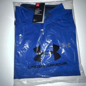 Under Armour XL, Hear Gear Blue 1/2 Zip Long Sleeve Pullover